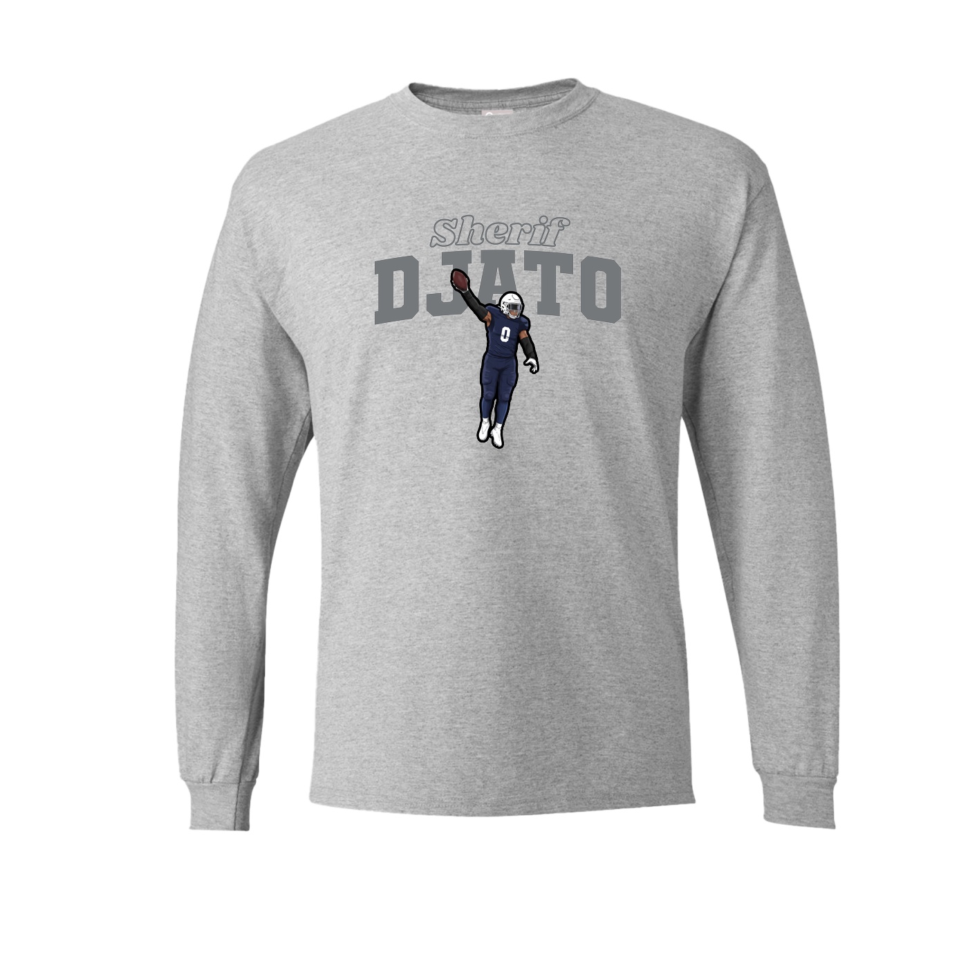 Long Sleeve Tee — Name Arch in Grey
