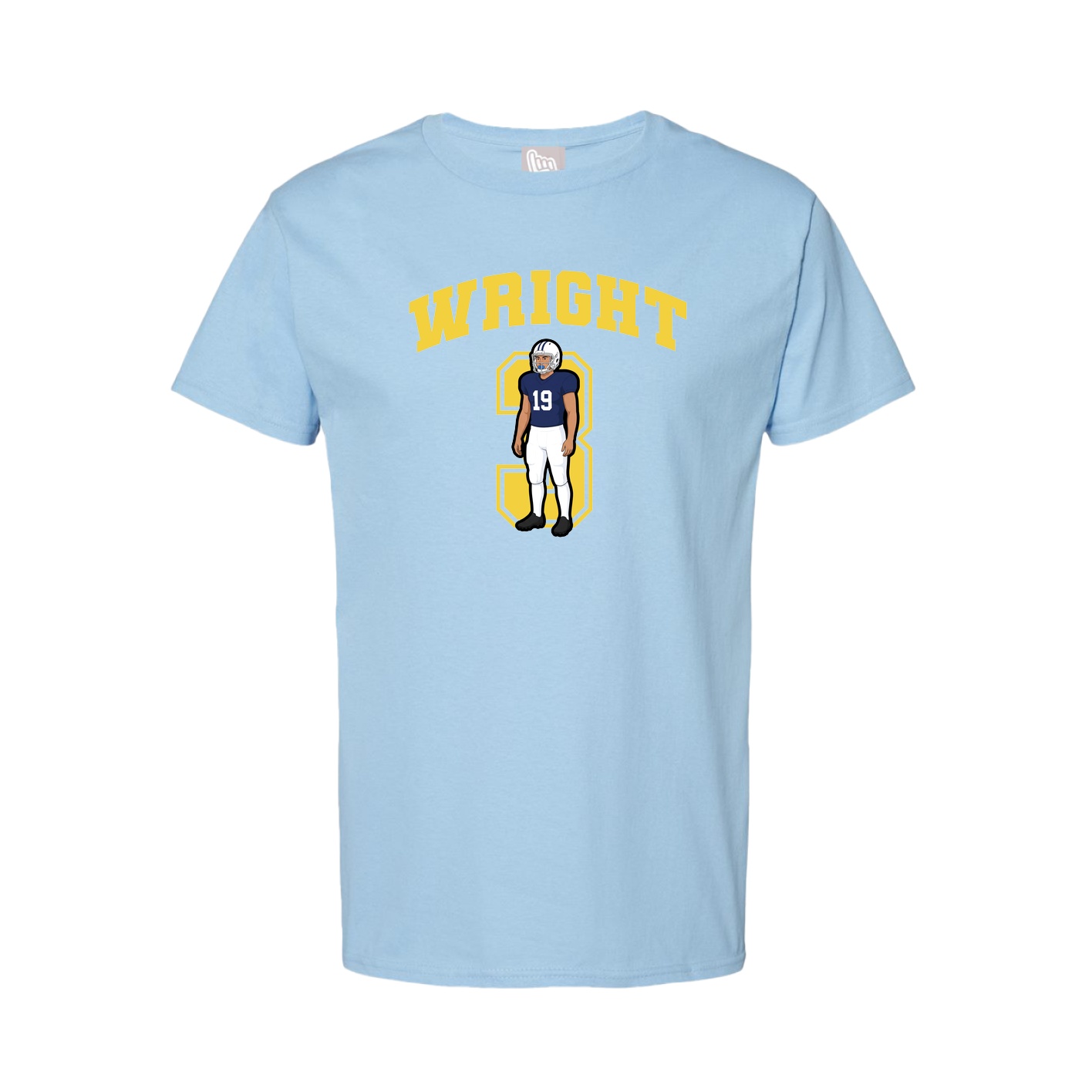 Tee — Number in Light Blue