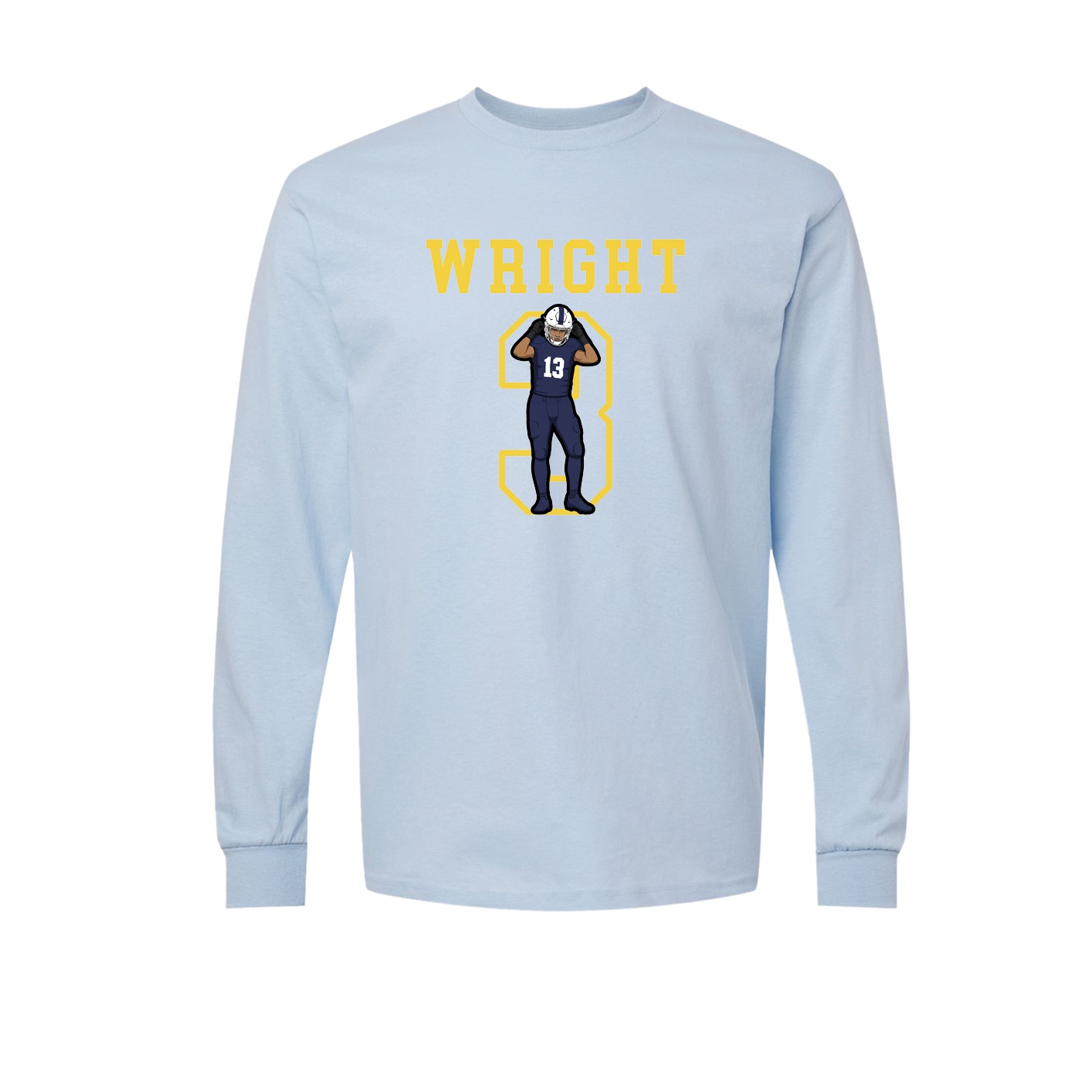 Long Sleeve Tee — Shirsey in Light Blue