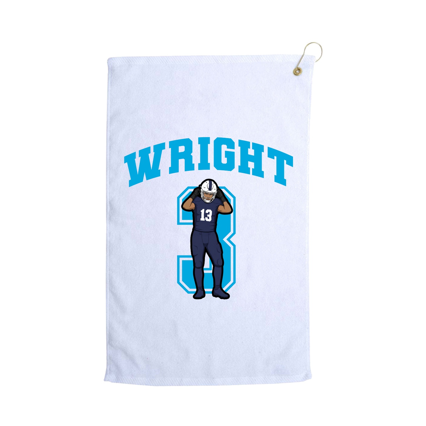 Golf Towel — Number in White
