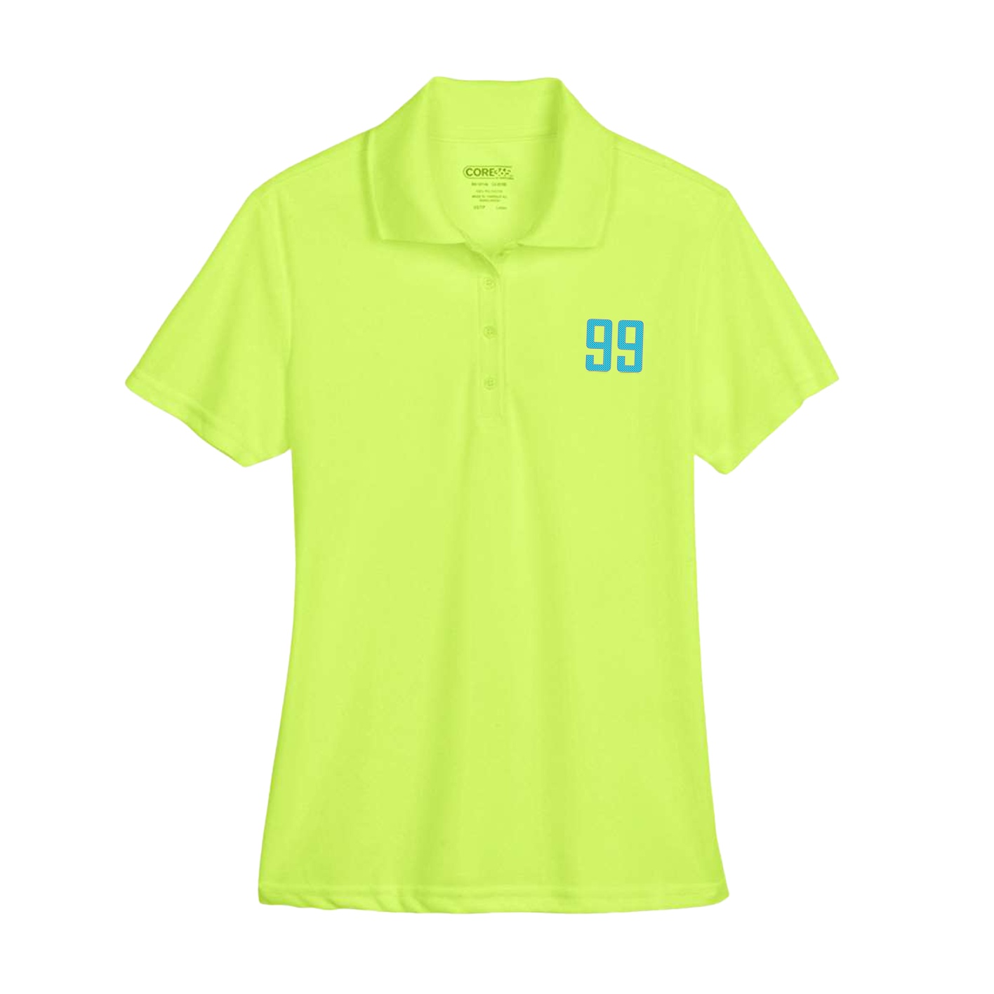 Womens Performance Polo — Front Shirsy in Yellow
