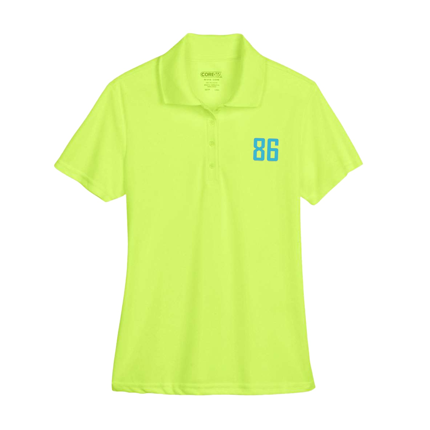 Womens Performance Polo — Front Shirsy in Yellow