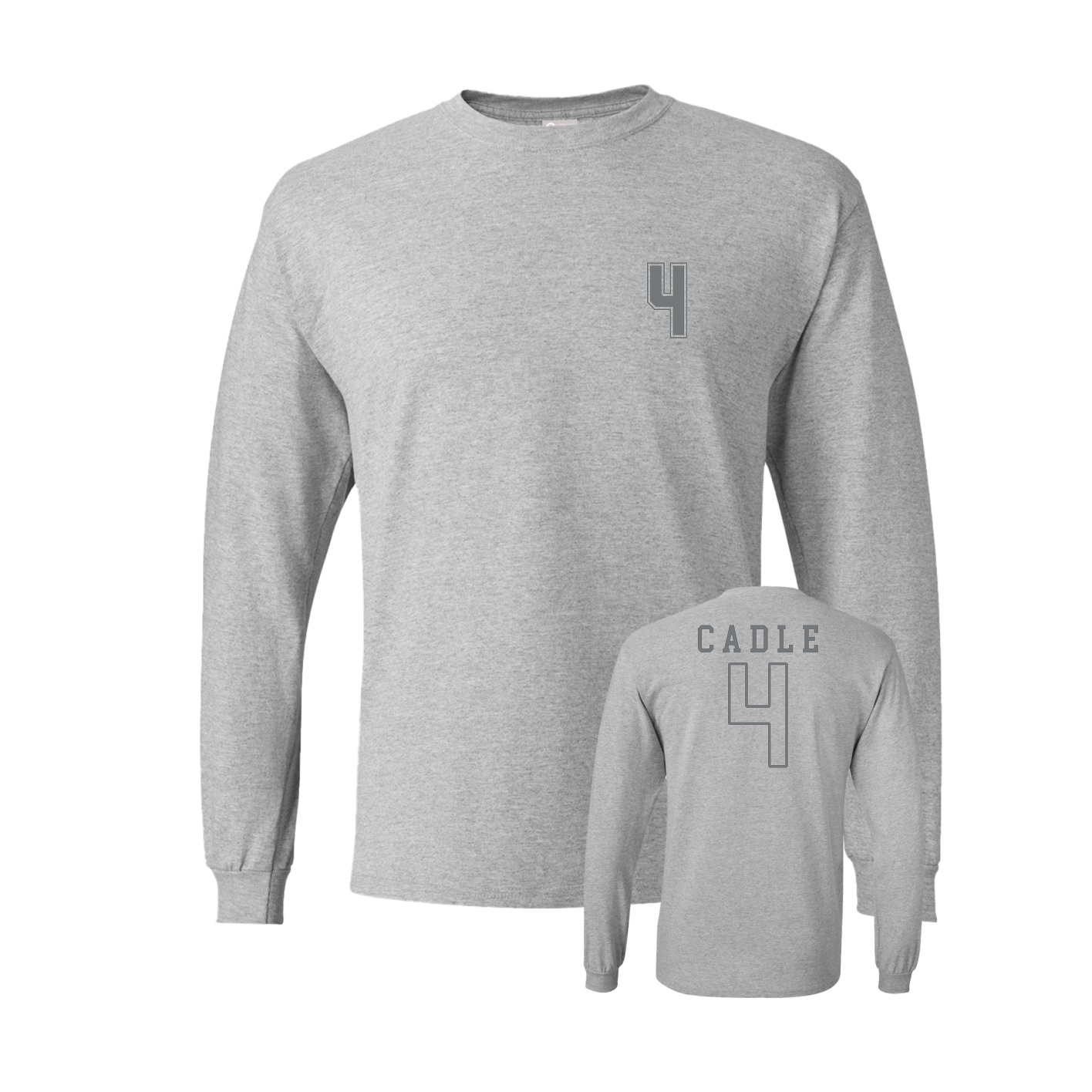 Long Sleeve Tee — Chest Back in Grey