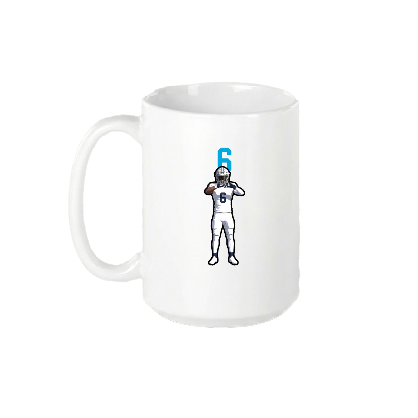 15oz Coffee Mug — Number Top in White