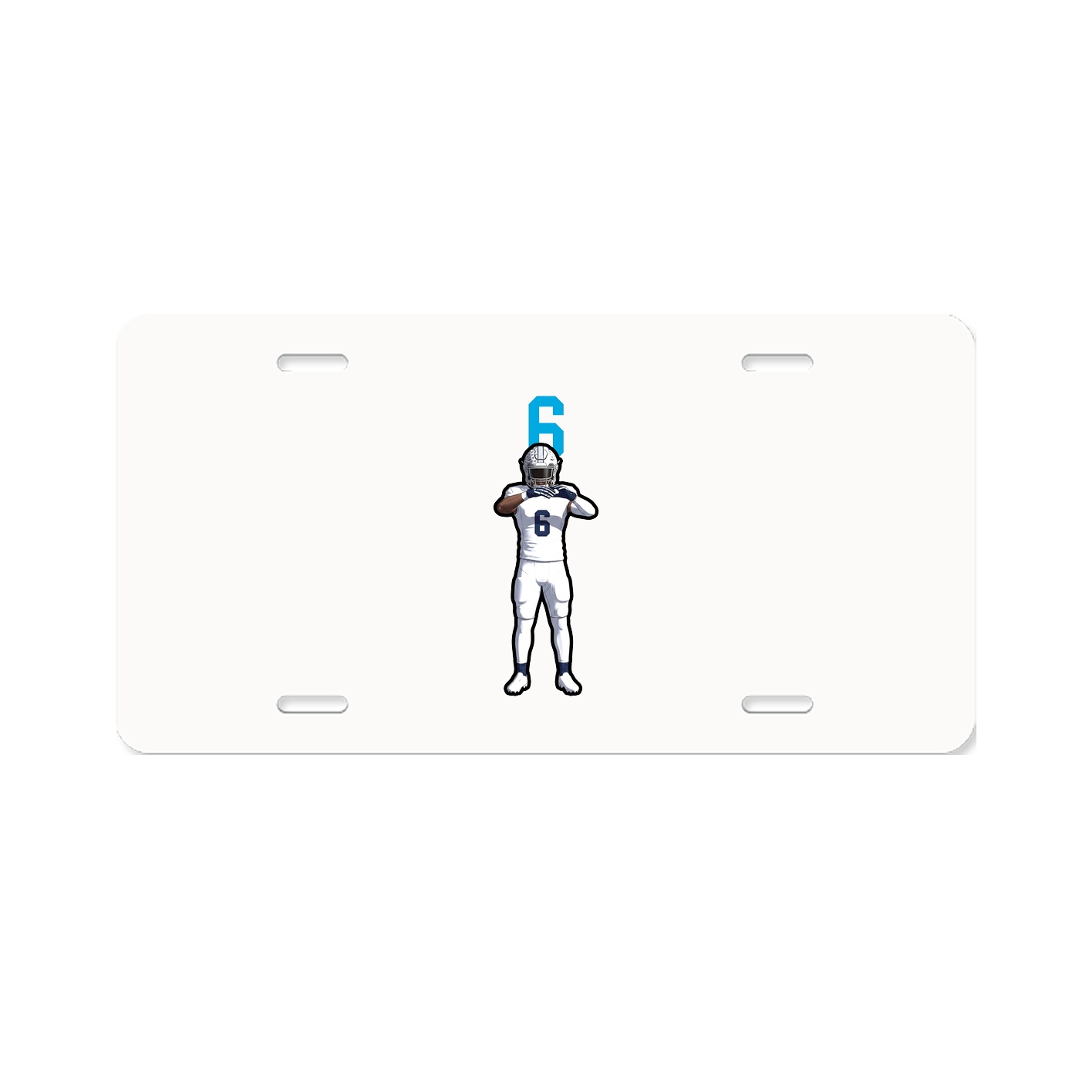 License Plate — Number Top in Classic