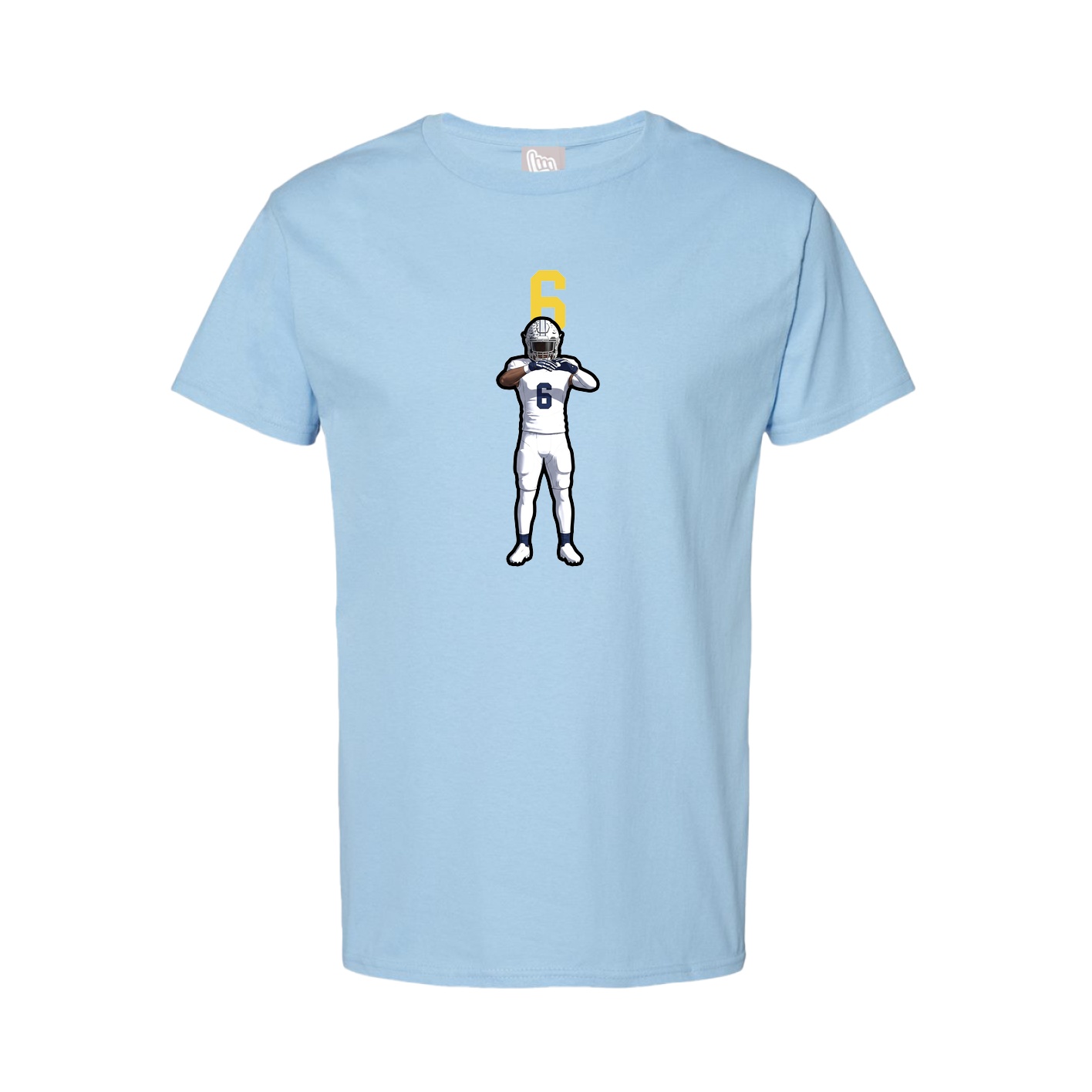 Youth Tee — Number Top in Light Blue