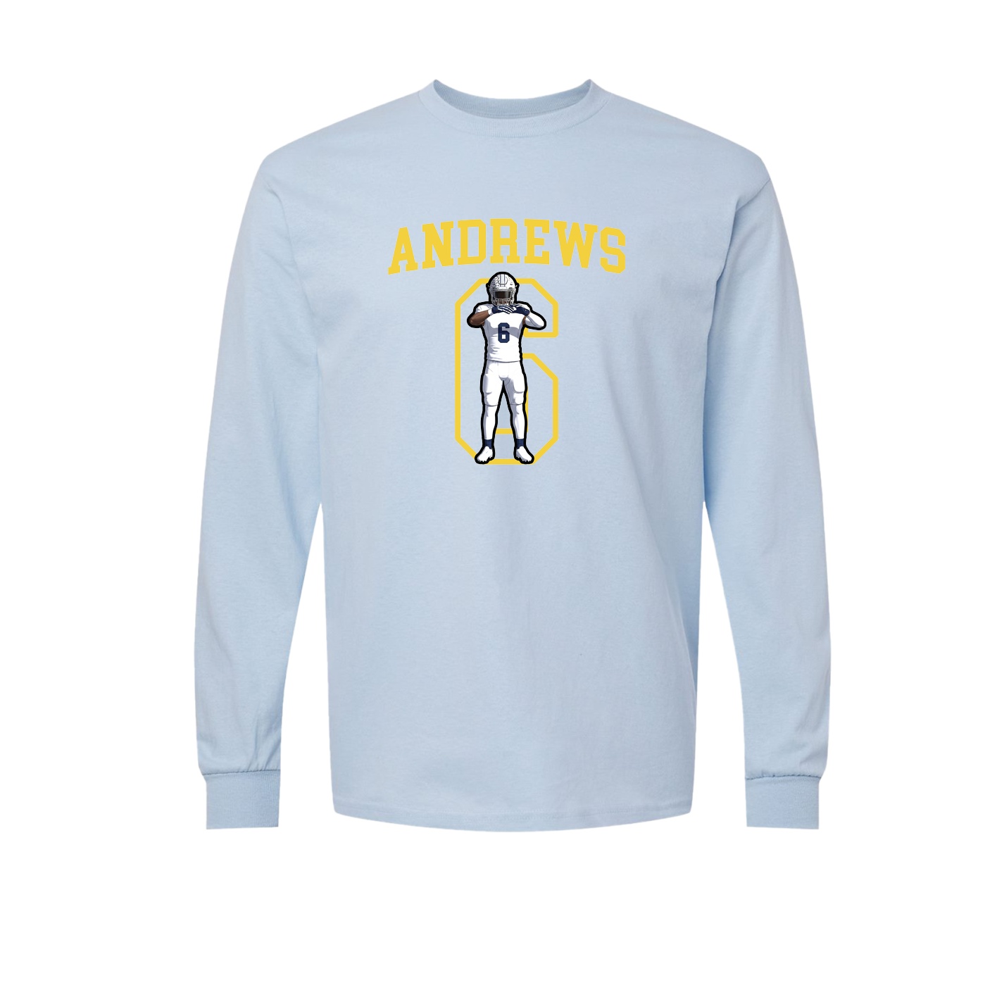 Long Sleeve Tee — Shirsey in Light Blue