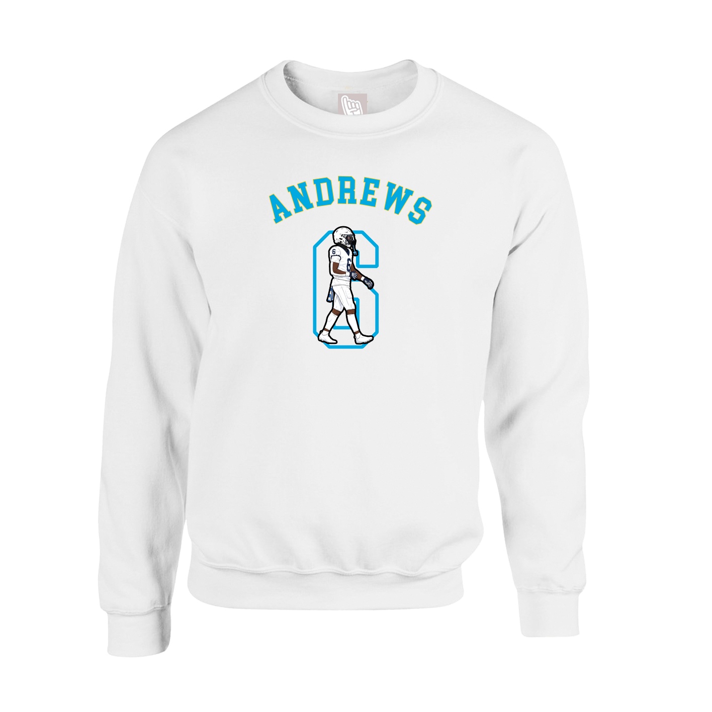 Fleece Crew — Shirsey Arch in White