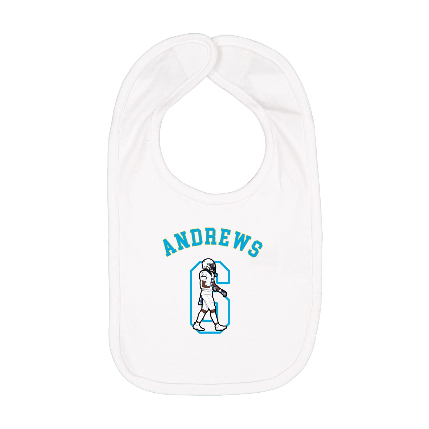Infant Bib — Shirsey Arch in White