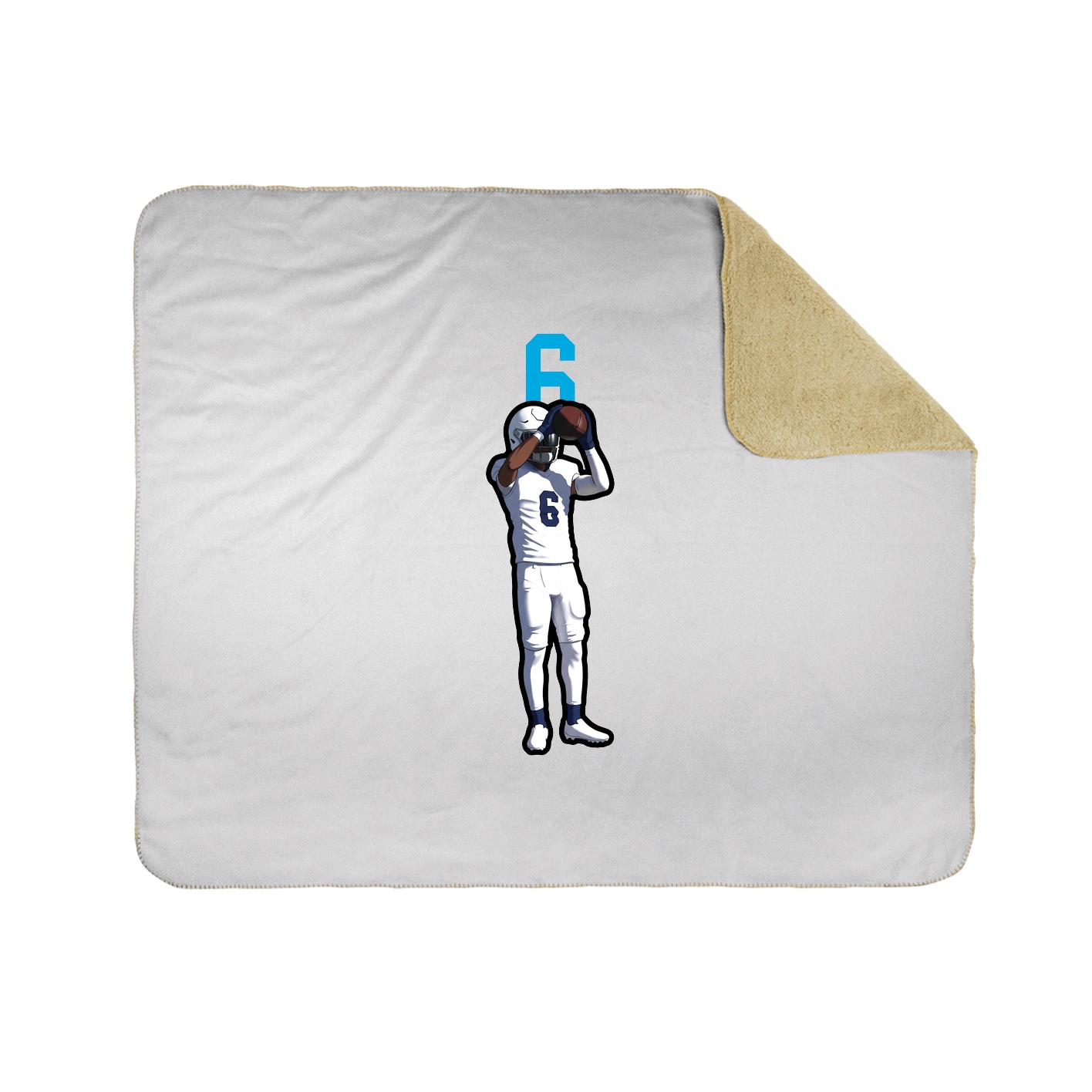 Throw Blanket — Number Top in White