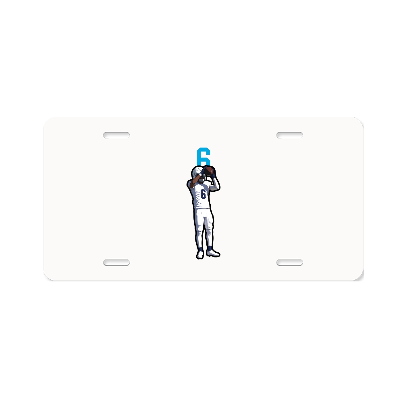 License Plate — Number Top in Classic