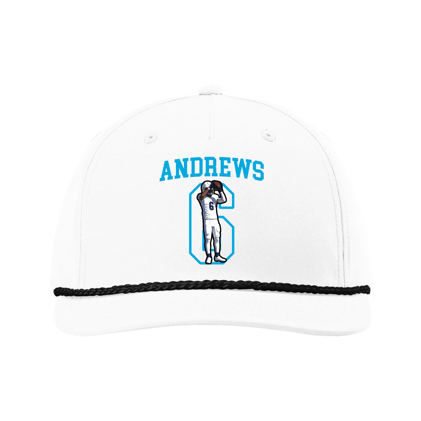 Five-Panel Classic Rope Cap — Shirsey in White