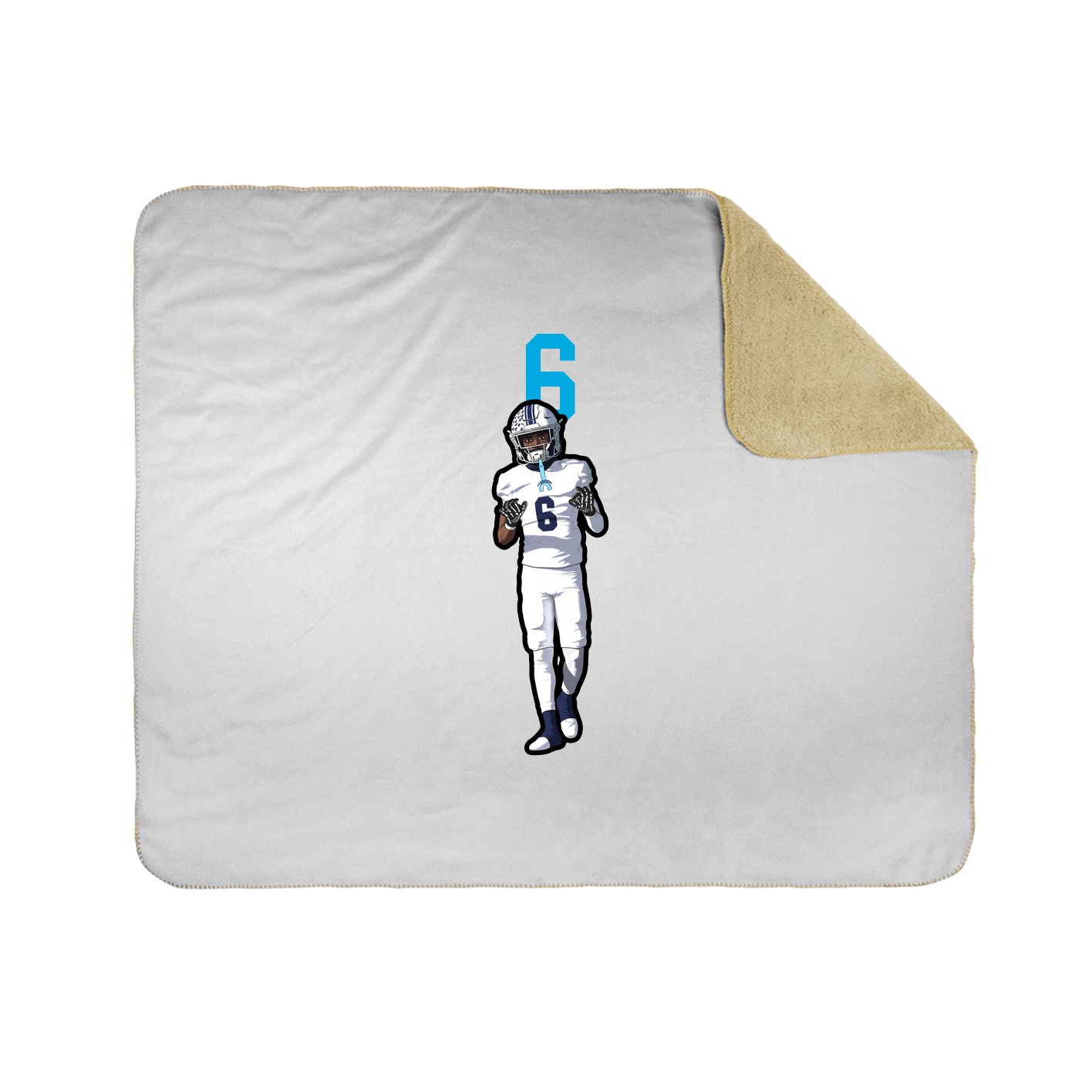 Throw Blanket — Number Top in White