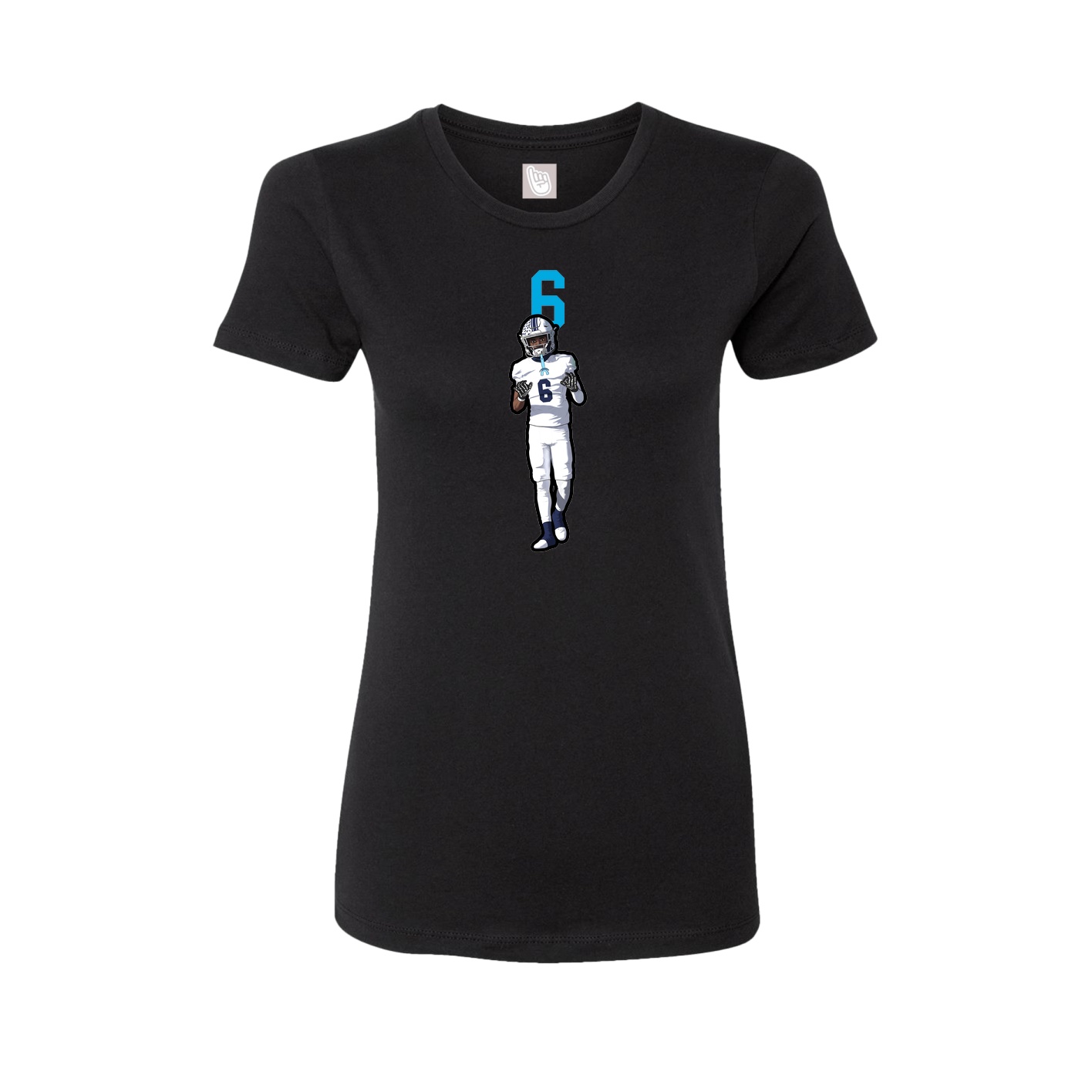 Womens Tee — Number Top in Black