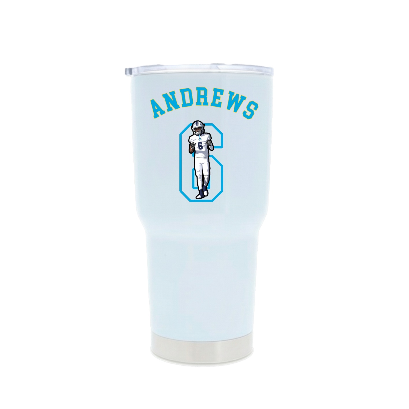 30oz Stainless Steel Tumbler — Shirsey Arch in White