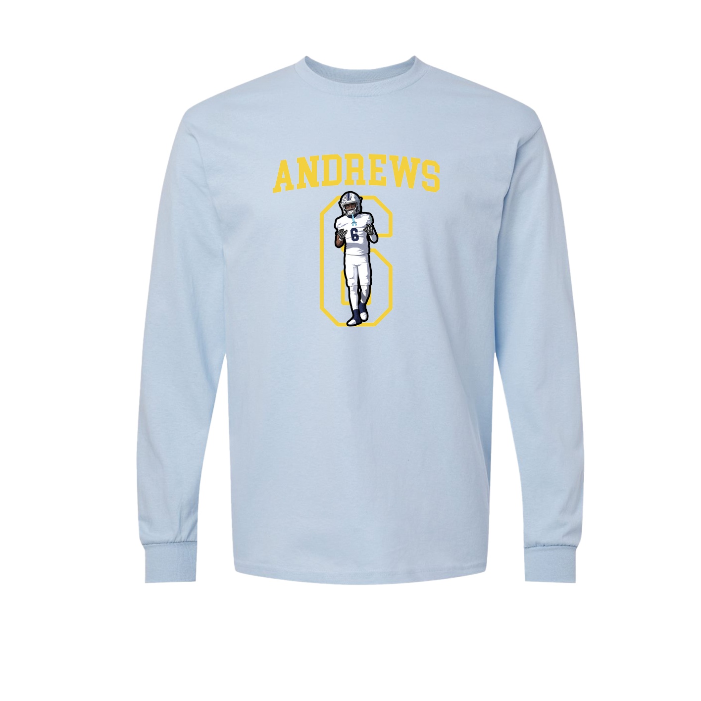 Long Sleeve Tee — Shirsey in Light Blue