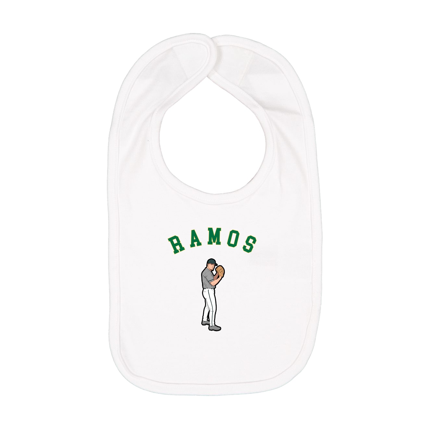 Infant Bib — Shirsey Arch in White