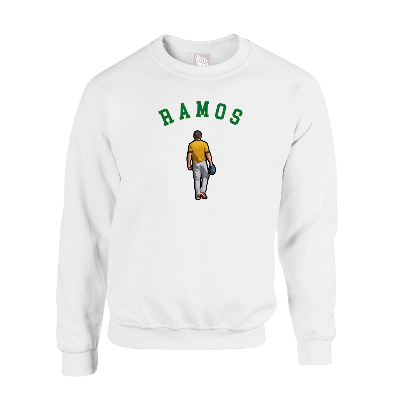 Fleece Crew — Shirsey Arch in White
