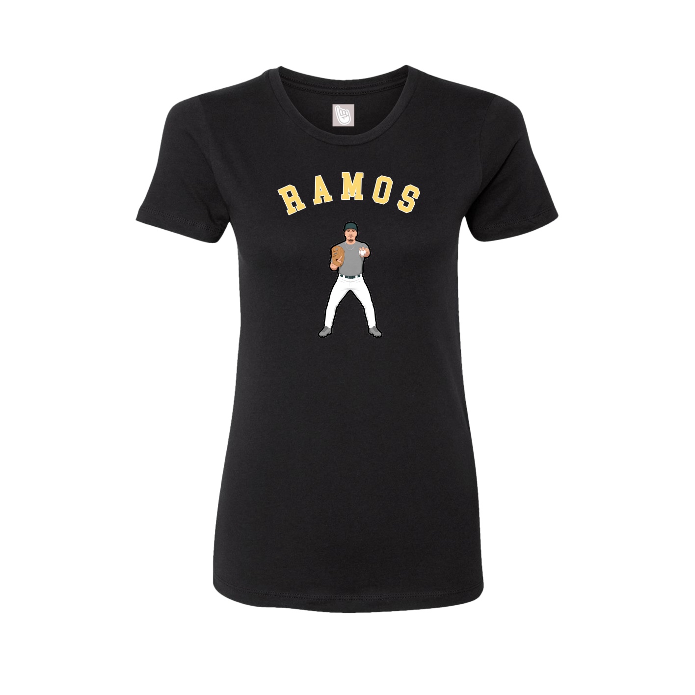 Fitted Women's Tee — Shirsey Arch in Black