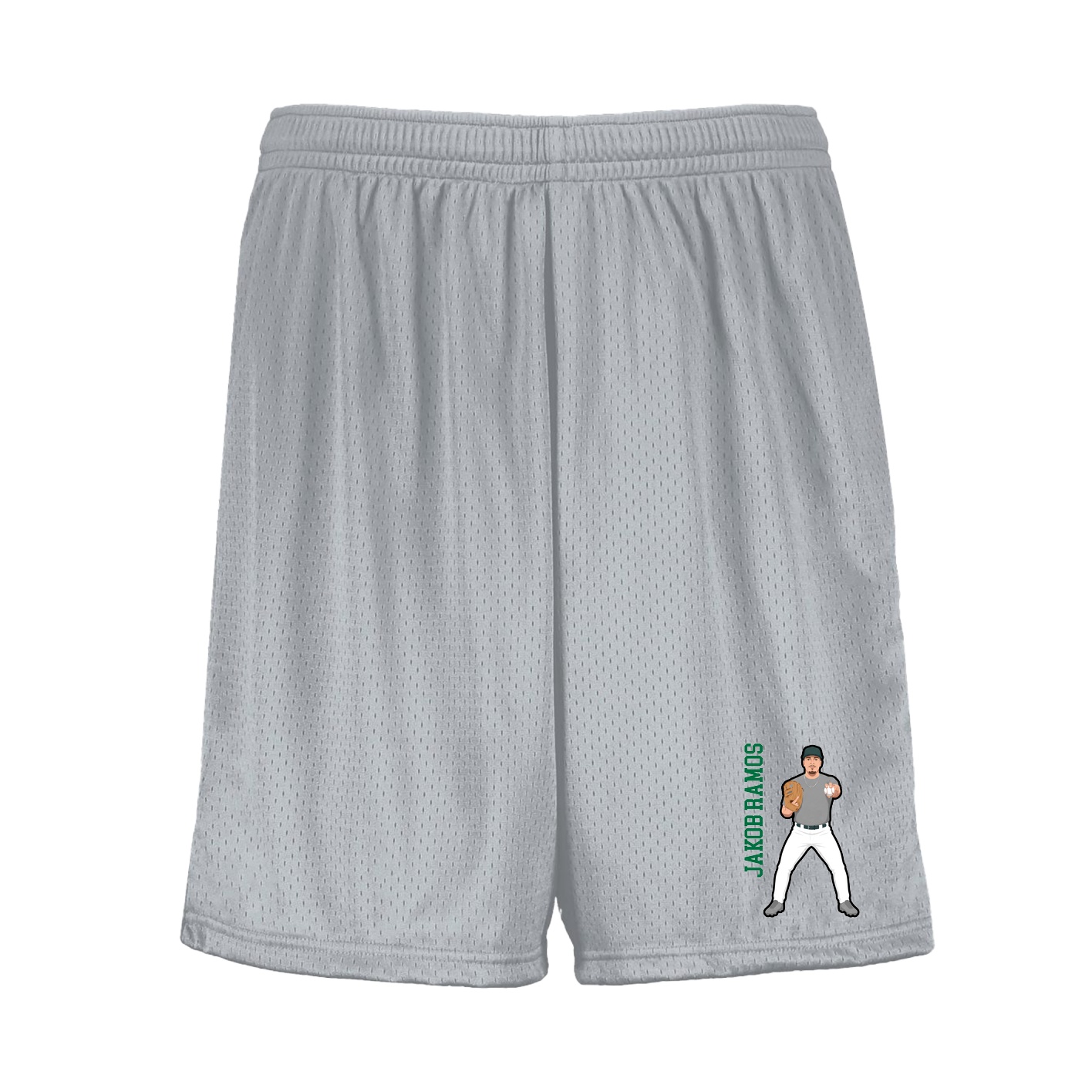 Shorts — Name Vertical in Silver
