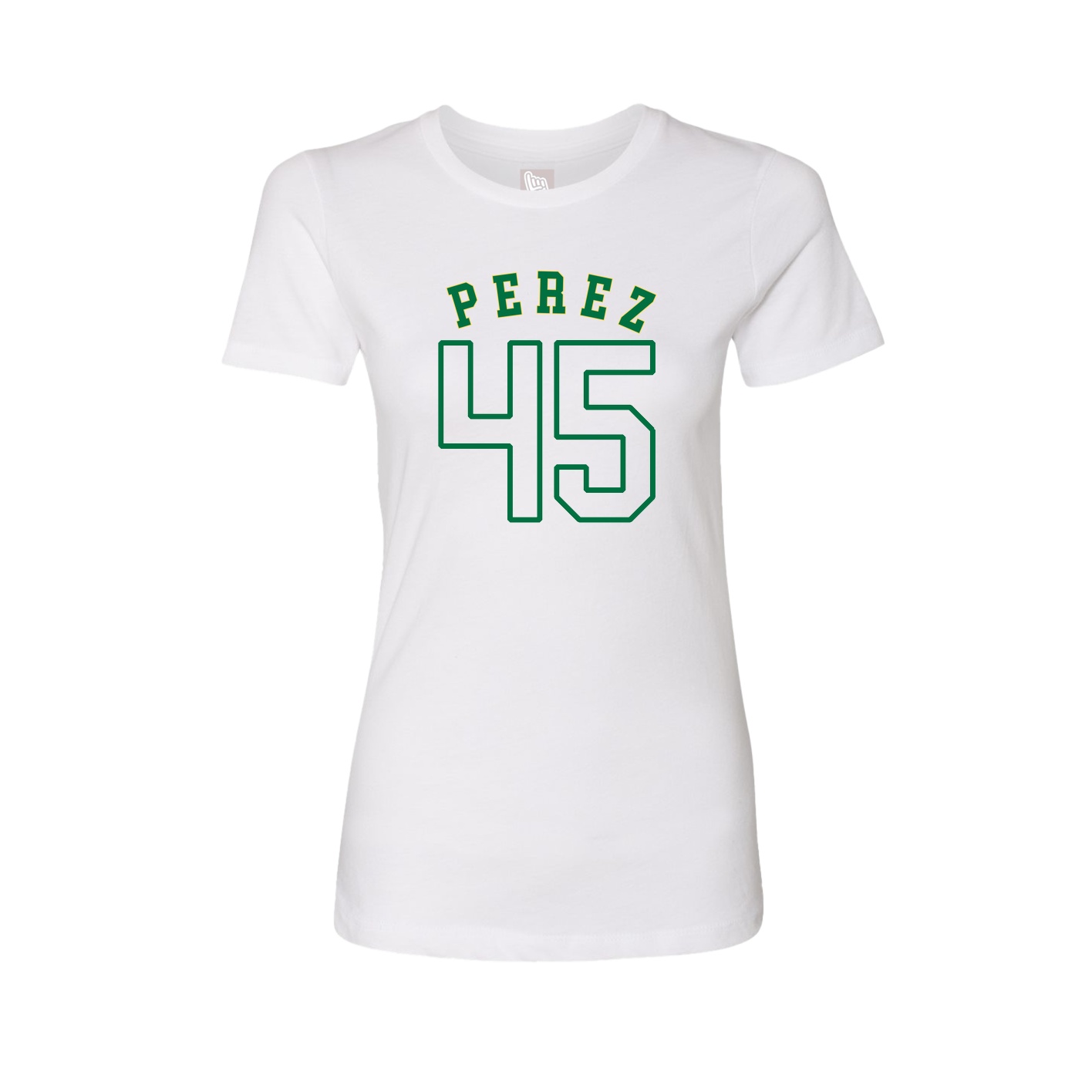 Fitted Women's Tee — Shirsey Arch in White