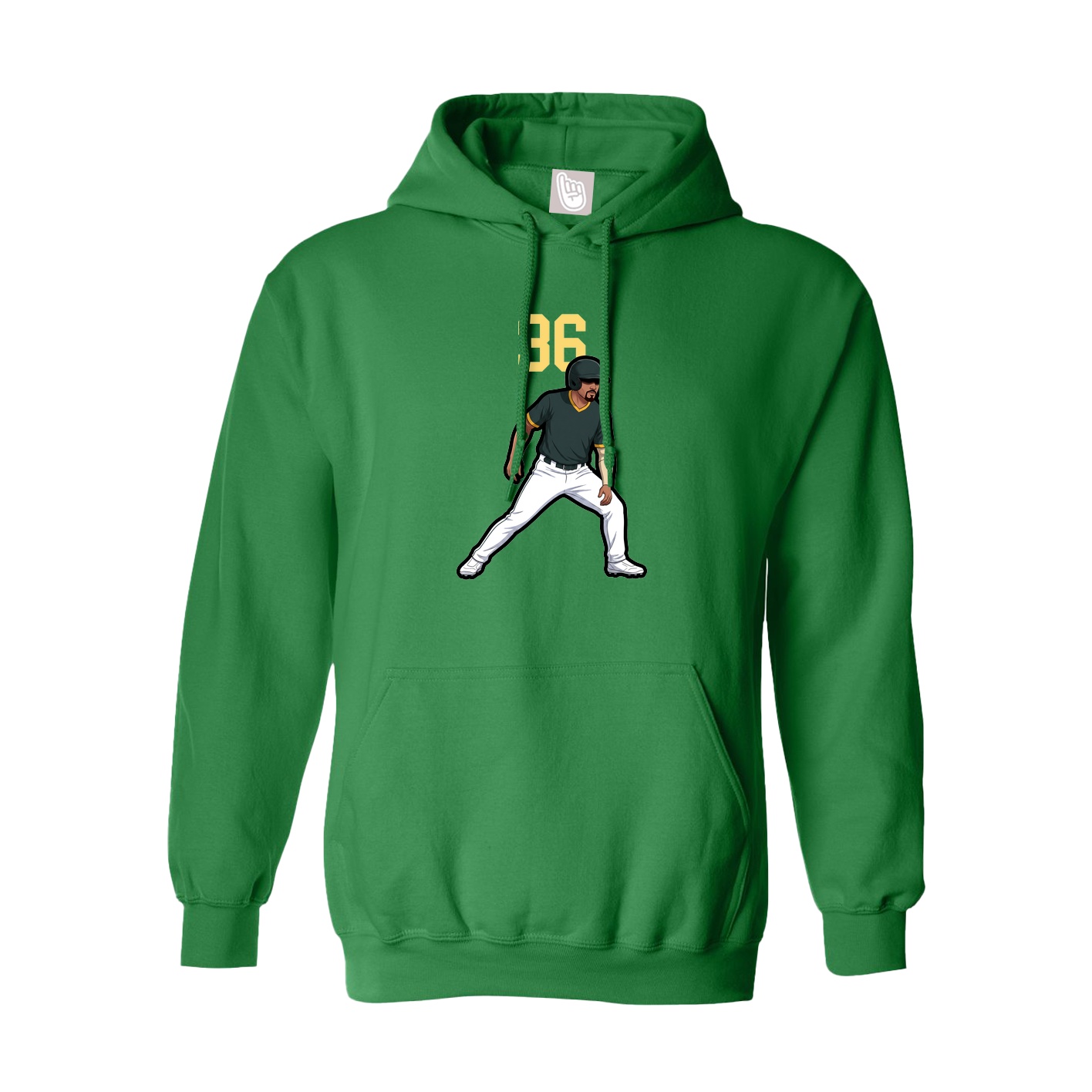Hoodie — Number Top in Green