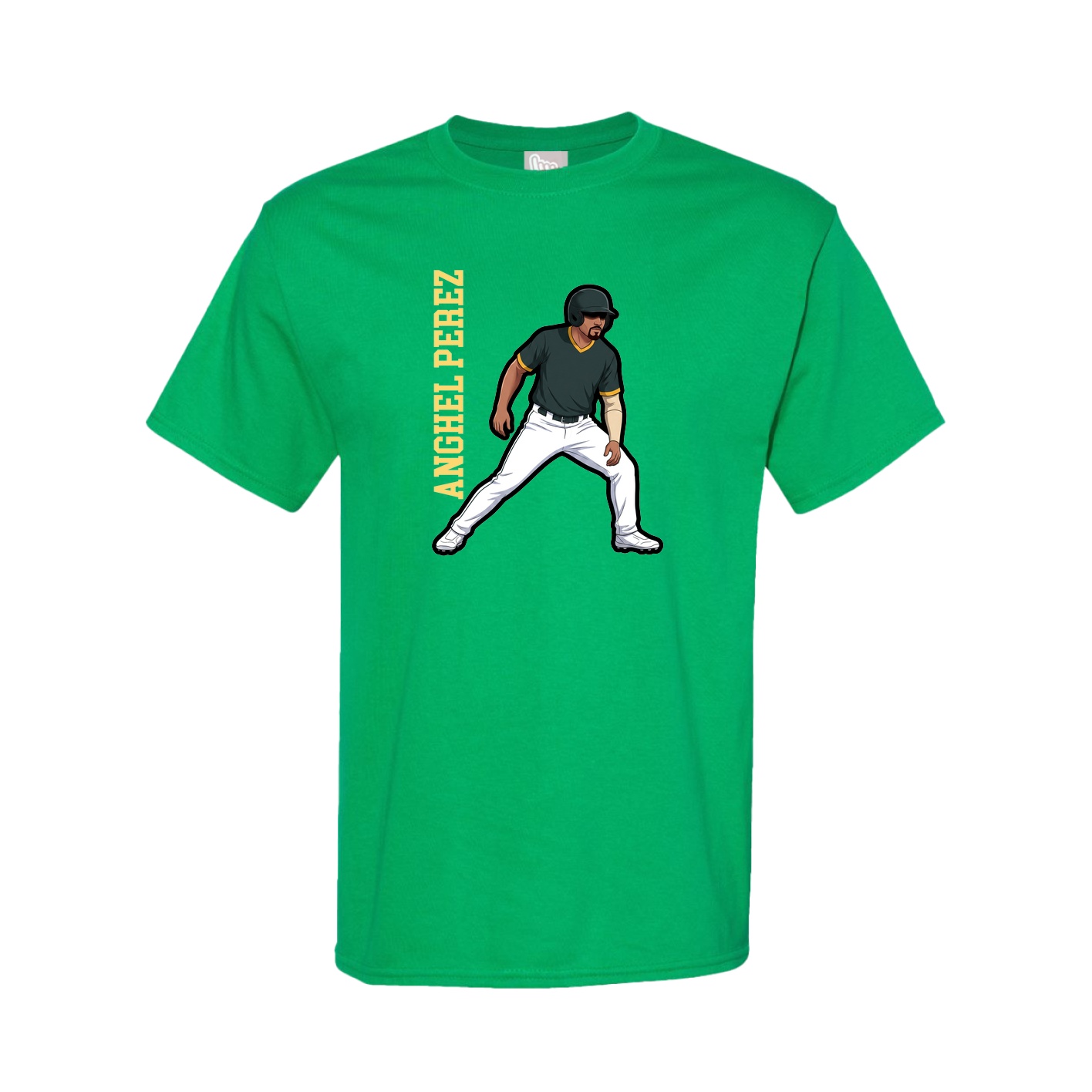Tee — Name Vertical in Green