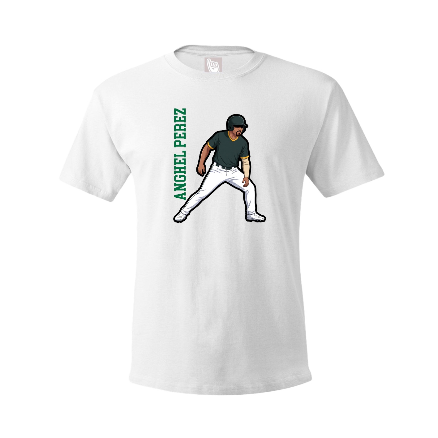Tee — Name Vertical in White