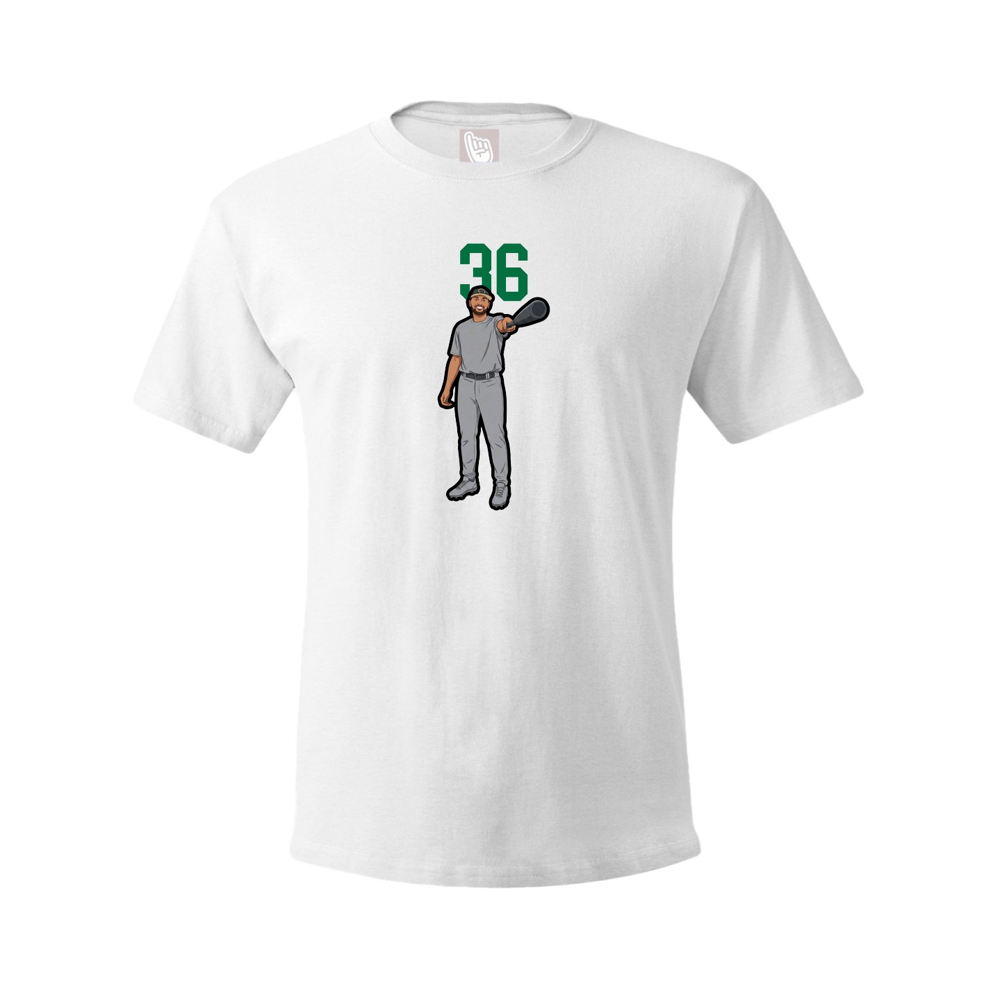 Youth Tee — Number Top in White