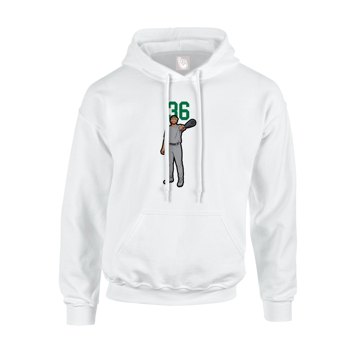 Hoodie — Number Top in White