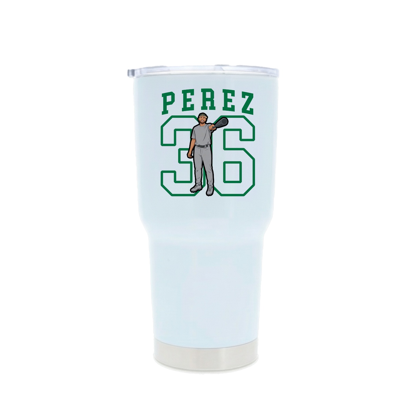 30oz Stainless Steel Tumbler — Shirsey in White