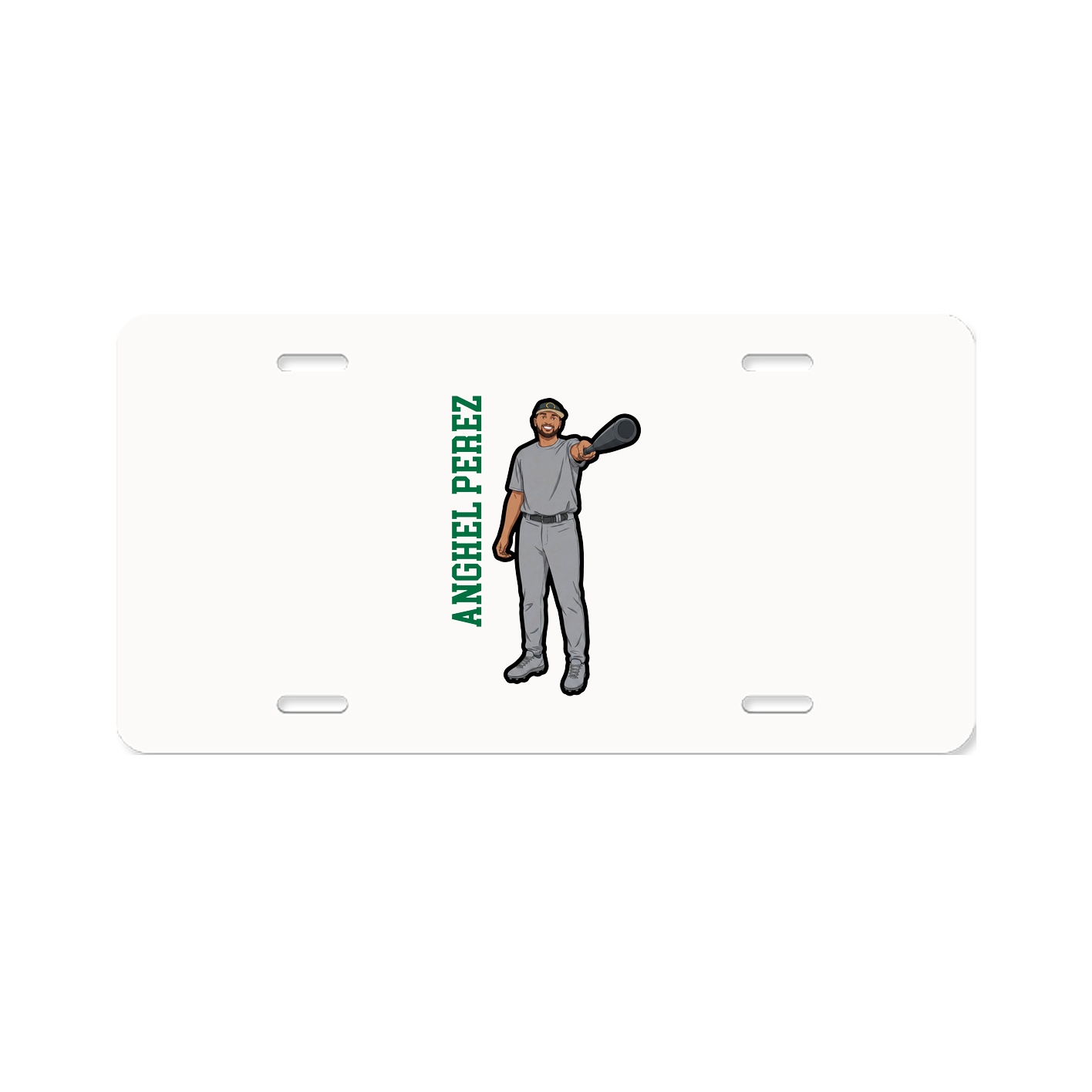 License Plate — Name Vertical in Classic