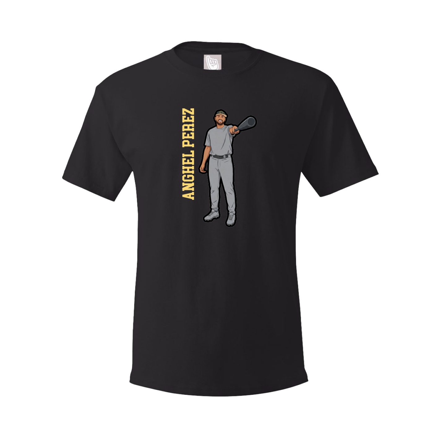 Youth Tee — Name Vertical in Black