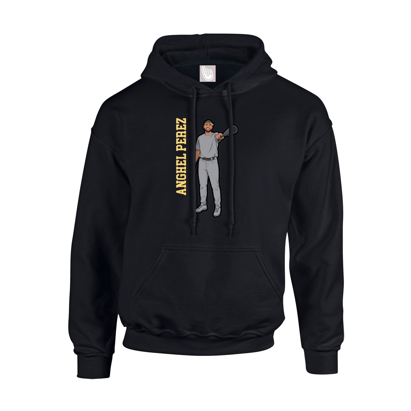 Youth Hoodie — Name Vertical in Black