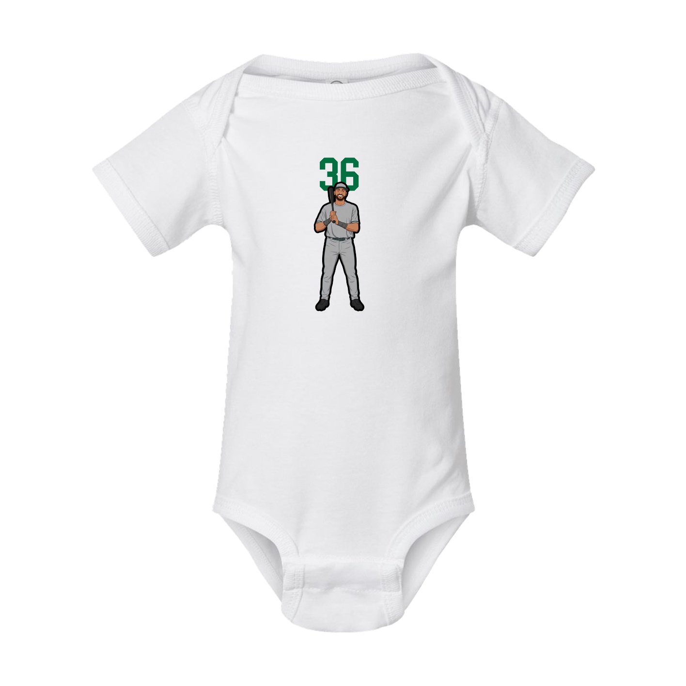 Baby Onesie — Number Top in White