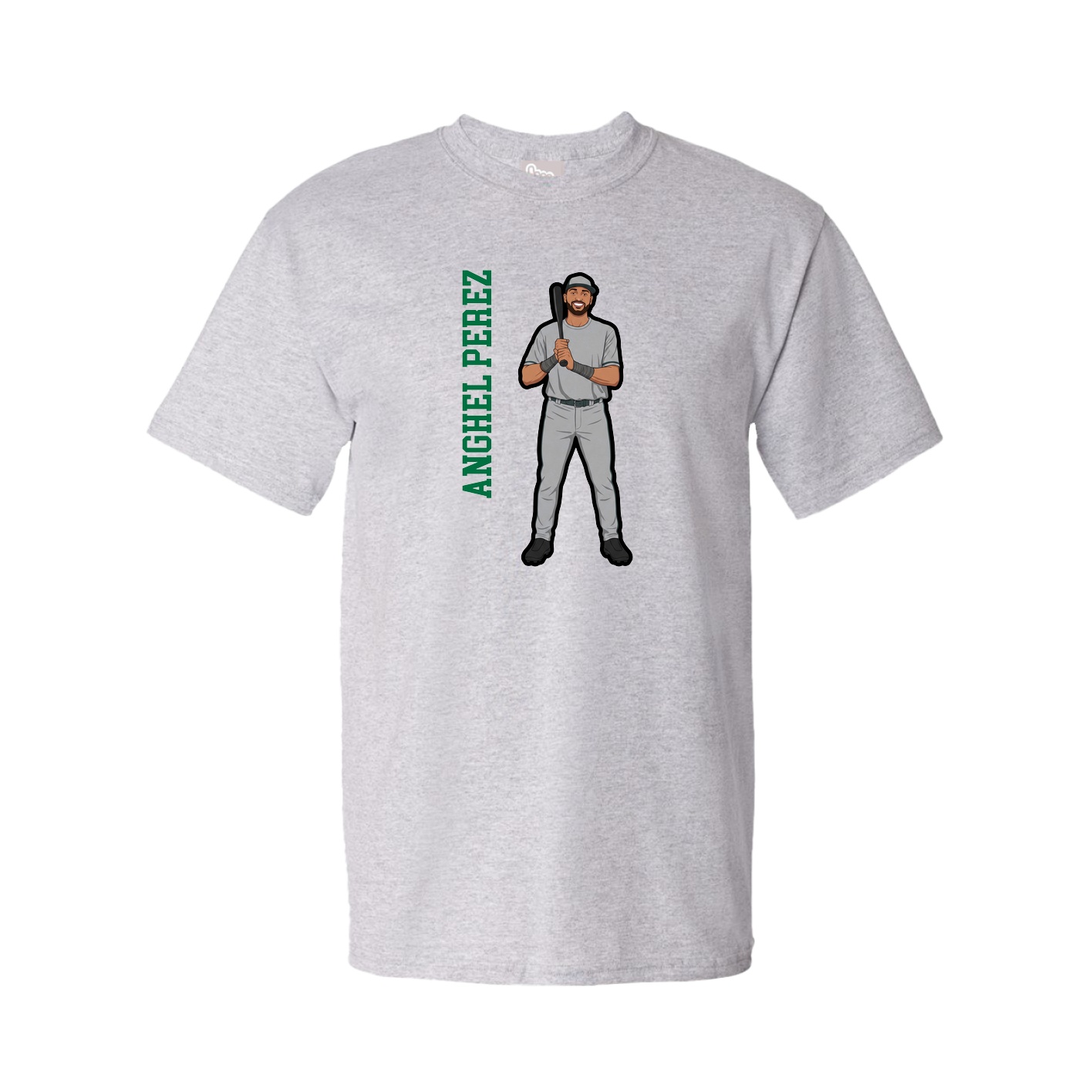 Youth Tee — Name Vertical in Grey