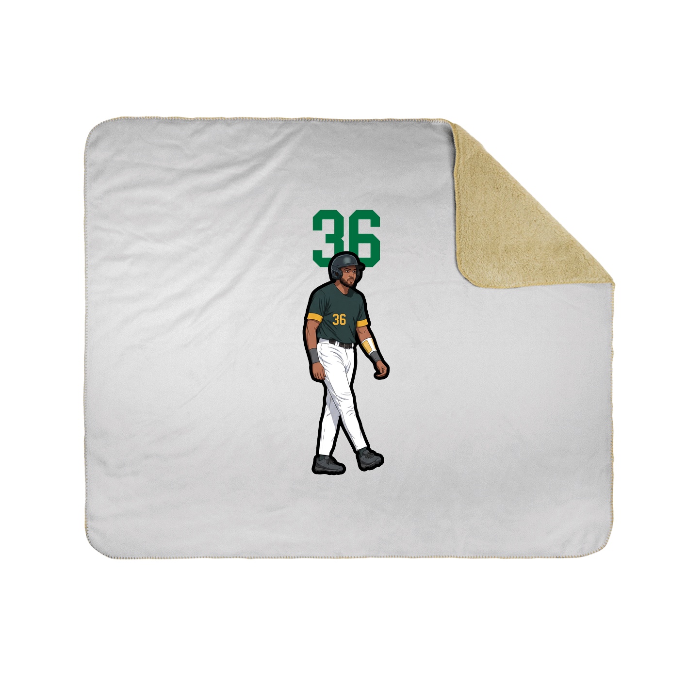 Throw Blanket — Number Top in White