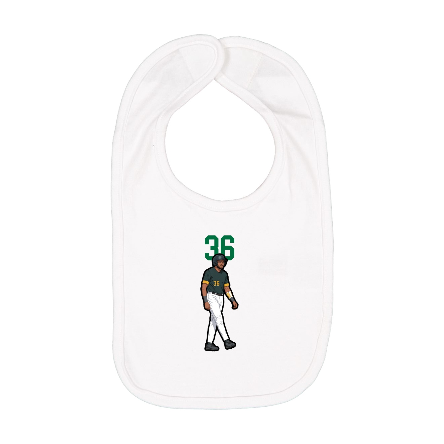 Infant Bib — Number Top in White