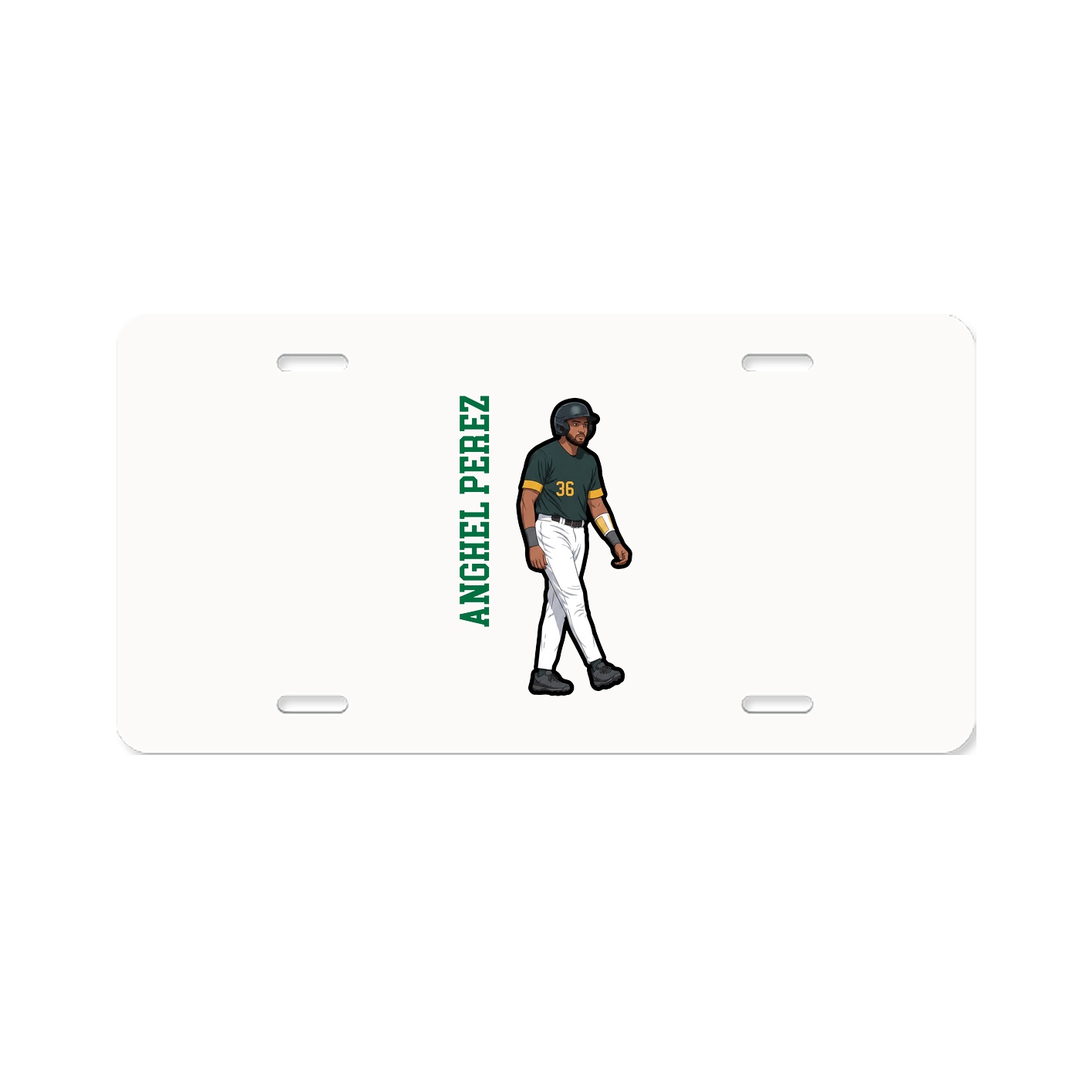 License Plate — Name Vertical in Classic