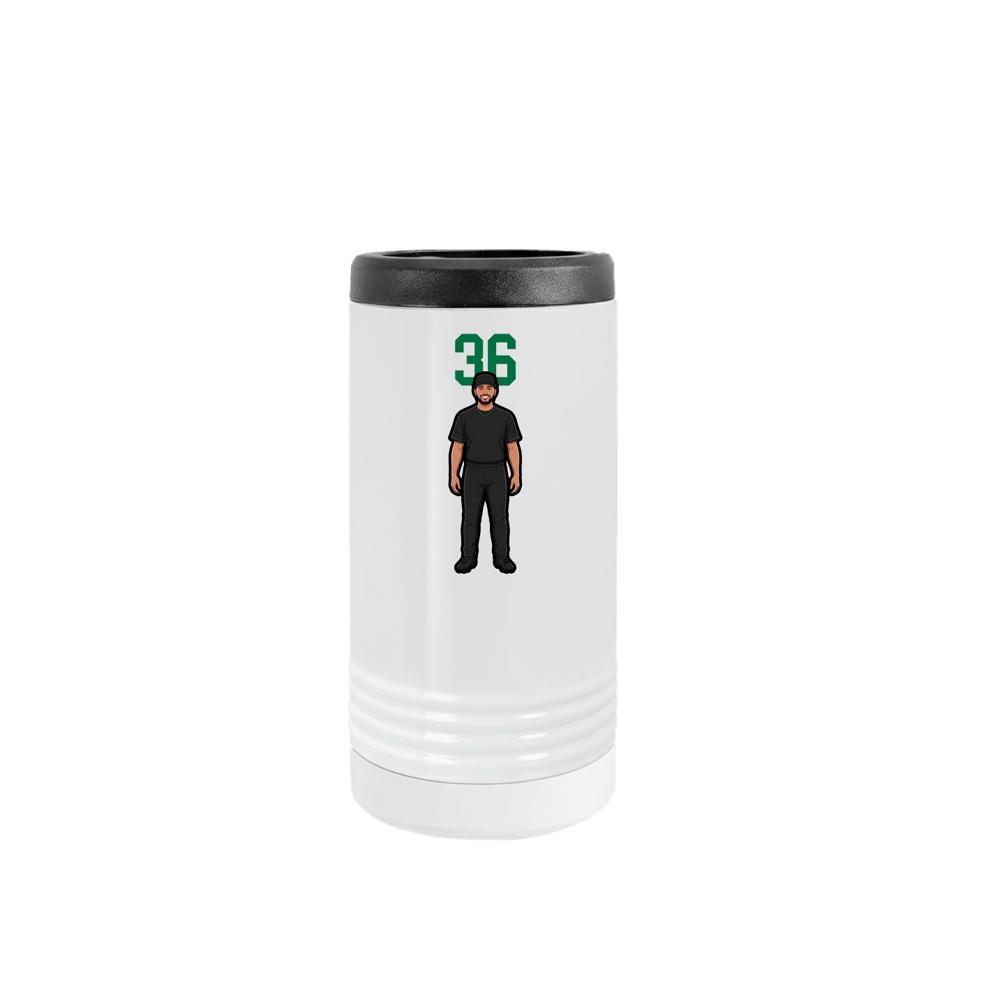 Slim Beverage Holder — Number Top in White
