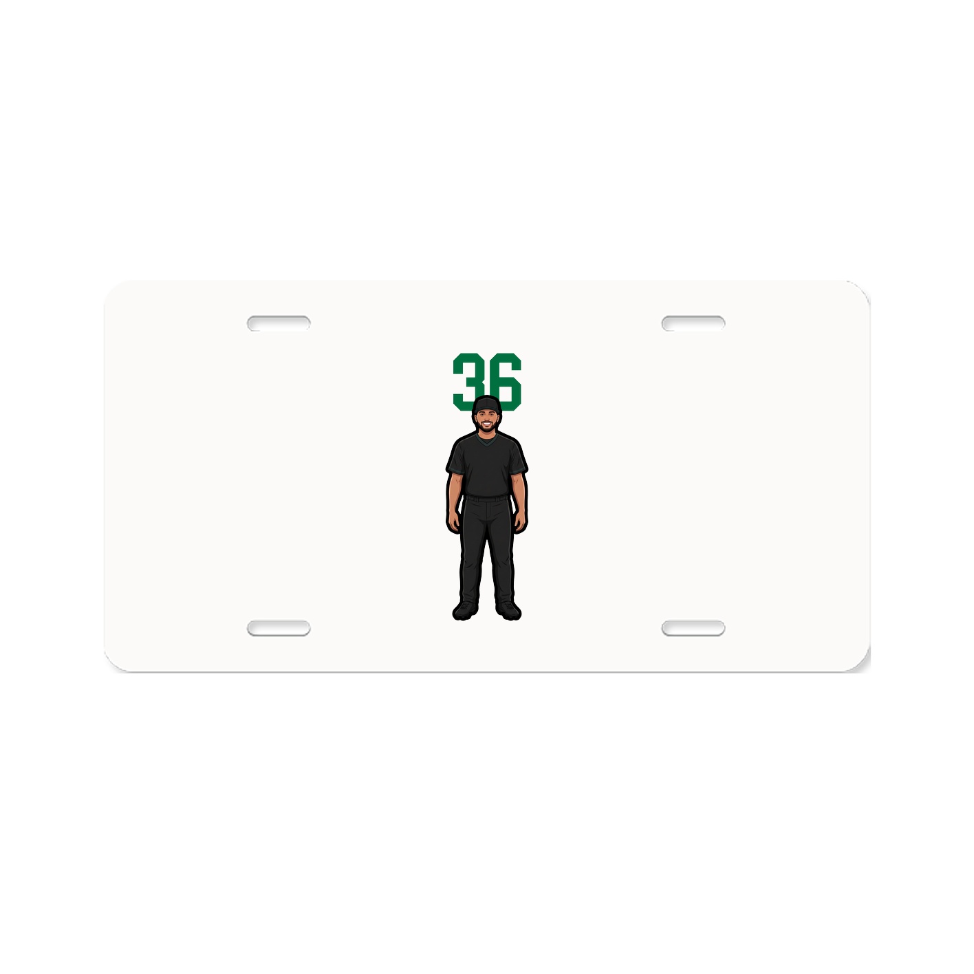 License Plate — Number Top in Classic