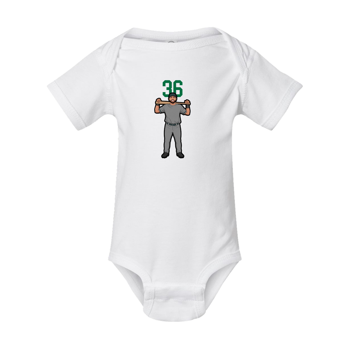 Baby Onesie — Number Top in White