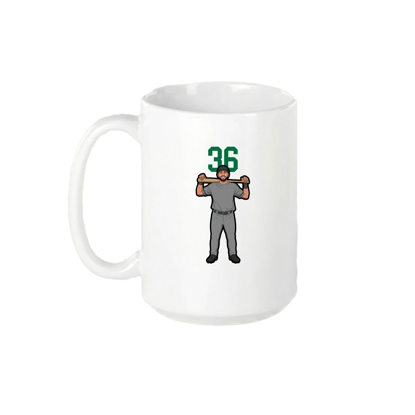 15oz Coffee Mug — Number Top in White