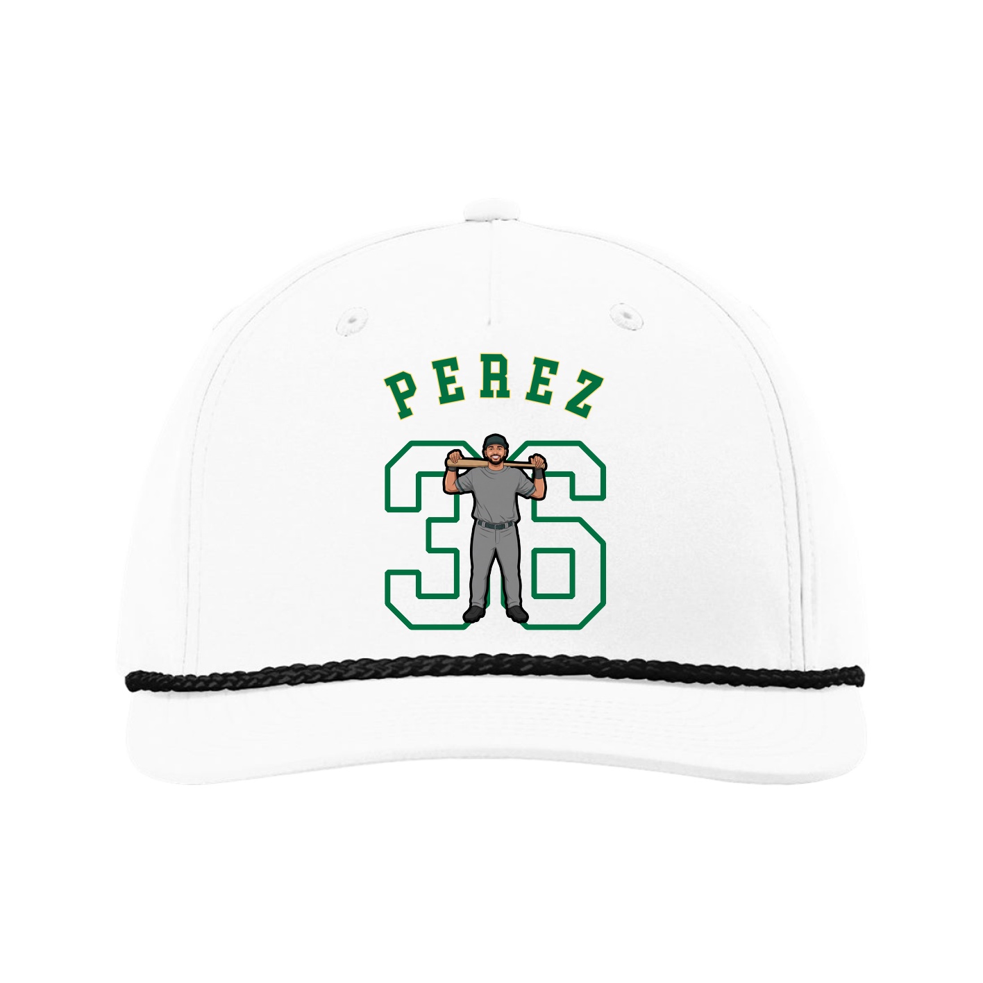 Five-Panel Classic Rope Cap — Shirsey Arch in White