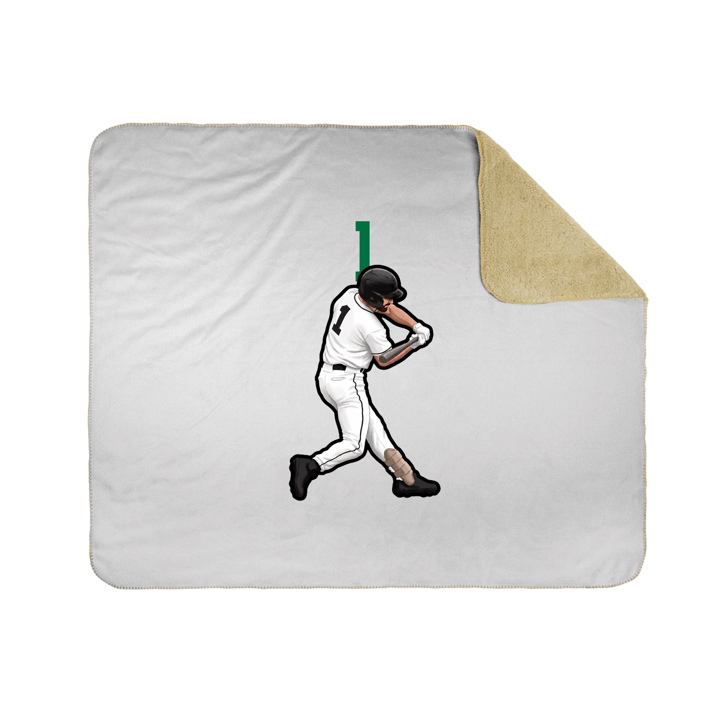 Throw Blanket — Number Top in White