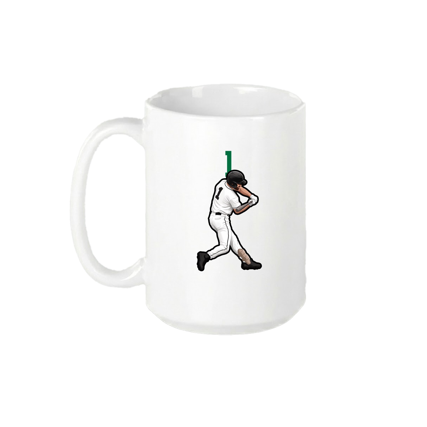15oz Coffee Mug — Number Top in White