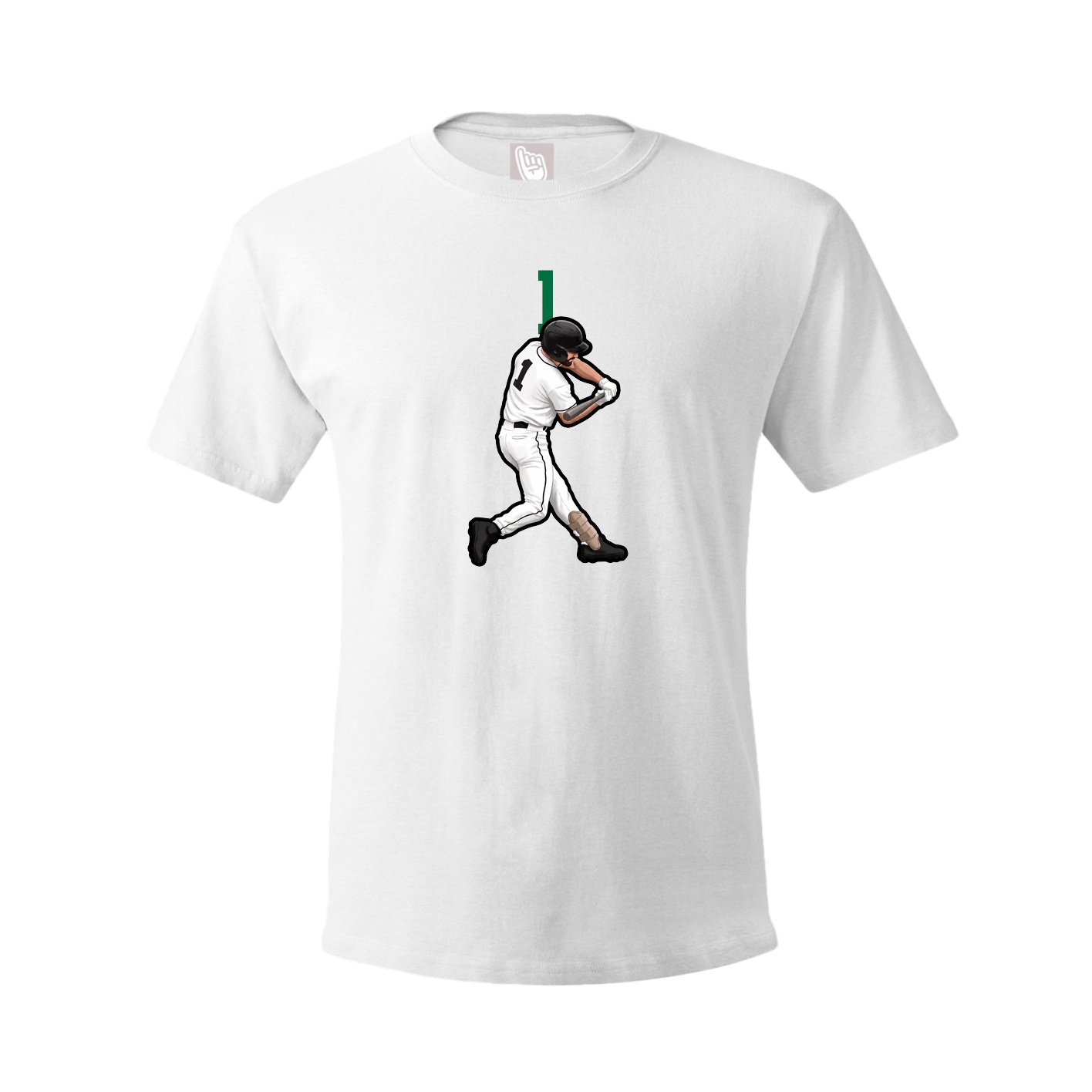 Youth Tee — Number Top in White