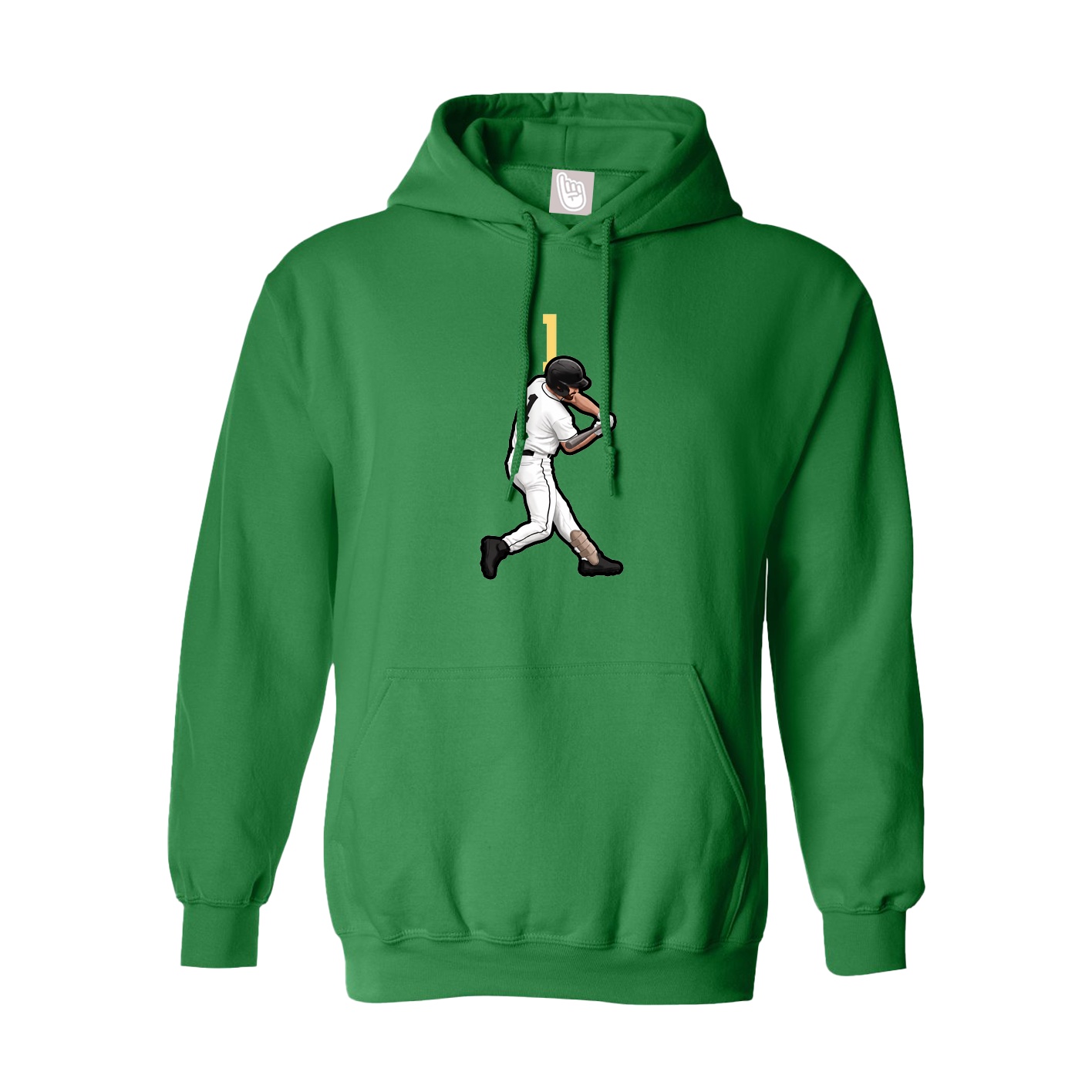 Hoodie — Number Top in Green