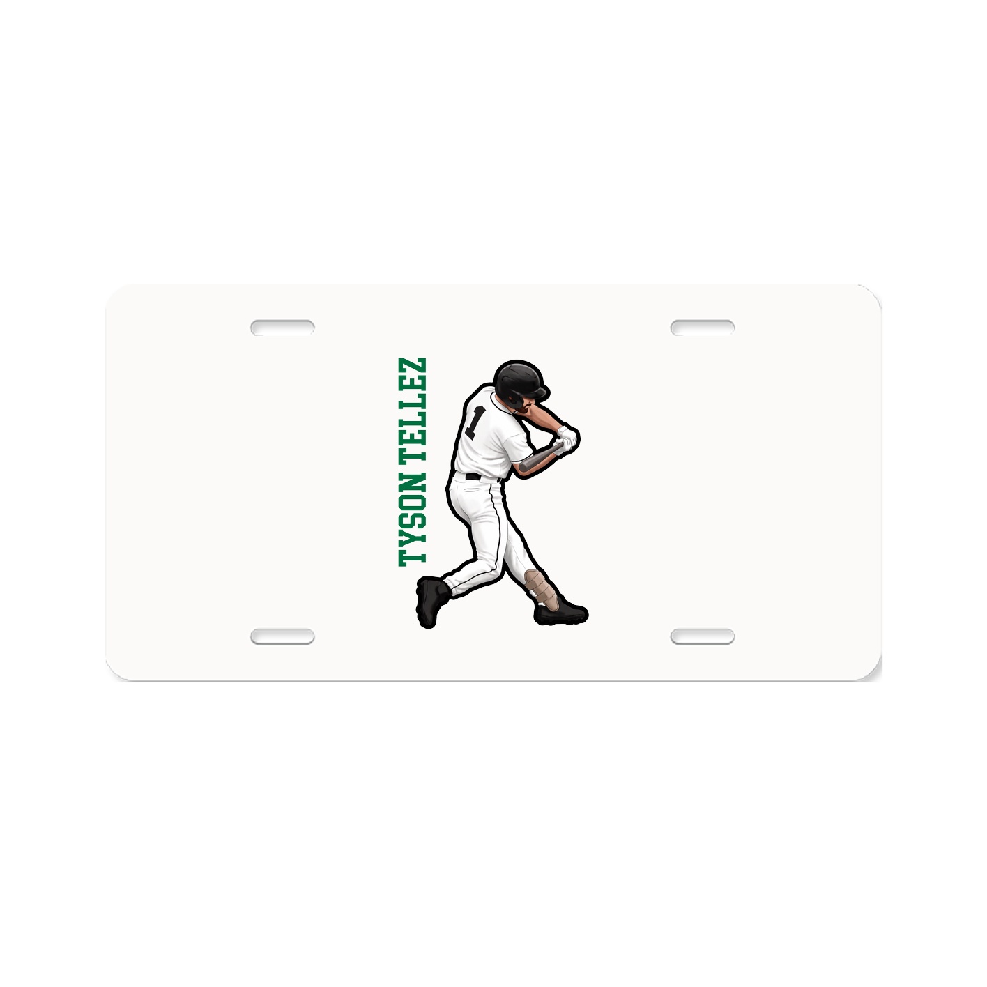 License Plate — Name Vertical in Classic