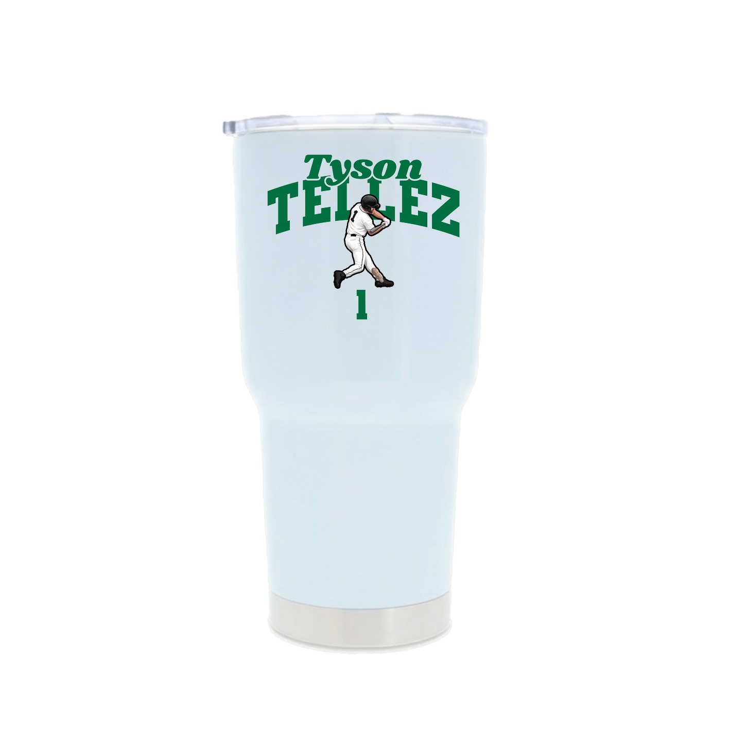 30oz Stainless Steel Tumbler — Signature Arch in White